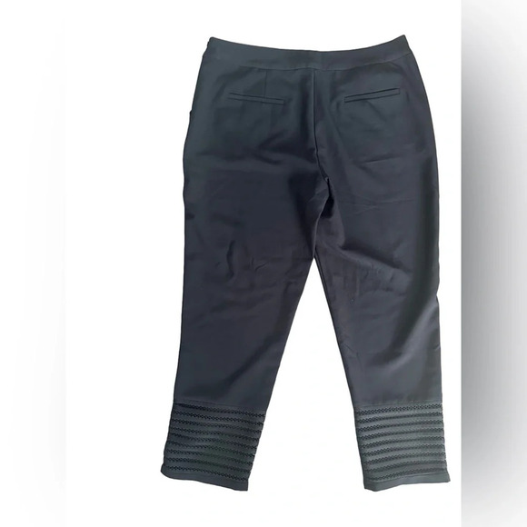 Mark Side Zip Flat Front Cropped Mesh Bottom Pants, Size XXL - Picture 2 of 4